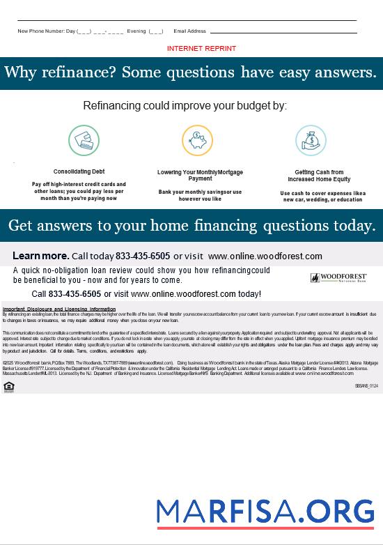 Realistic USA Woodforest bank mortgage statement in Word and PDF formats, 3 pages 3 download for verification